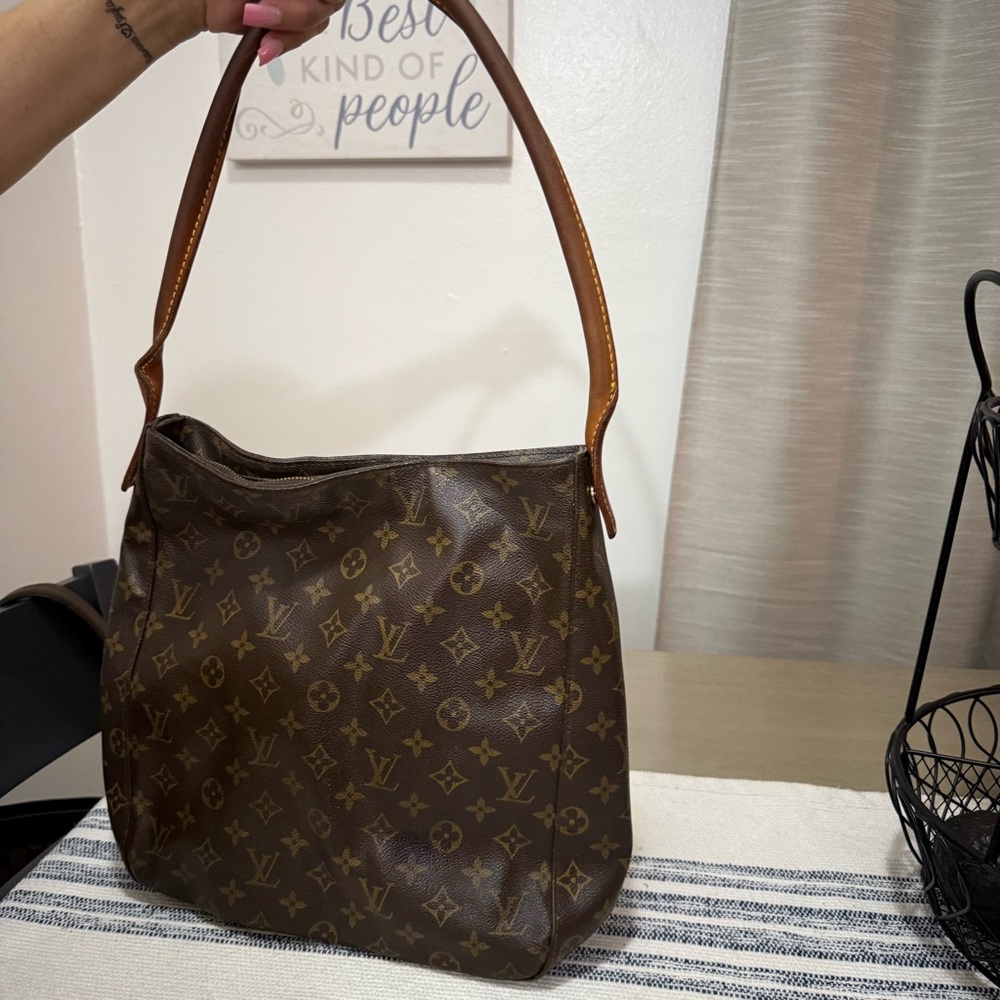 VINTAGE Brown Louis Vuitton Monogram Shoulder Bag- Y2K Style